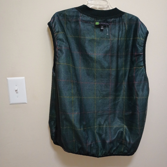 LF Windwear Green Plaid Mesh Lined Golf Windbreaker Pull-Over Vest Size Xlarge - Picture 7 of 14
